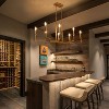 PAKOKULA Industrial 8-Light Gold Linear Classic-Candle-Style Chandelier for Kitchen Island - 3 of 4