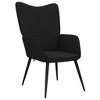 vidaXL Relaxing Chair Black Fabric - 2 of 4