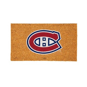 EvergreenNHLMontreal Canadiens Logo Natural Coir 28 x 16 Inches Indoor Outdoor Doormat - 1 of 4
