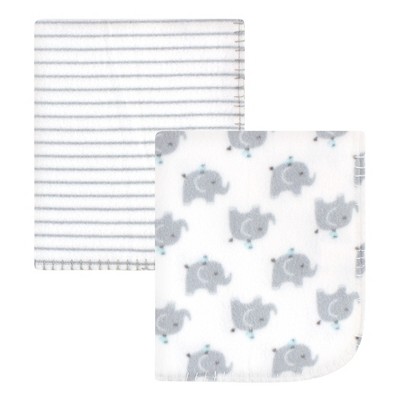 Hudson Baby Infant Fleece Blankets, Elephants, One Size