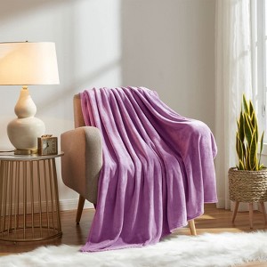 Inhand Fleece Throw Blanket for Couch Sofa or Bed, 50" x 60" Soft Fuzzy Plush Blanket, Luxury Flannel Blanket, Super Cozy and Comfy for All Seasons - 1 of 4
