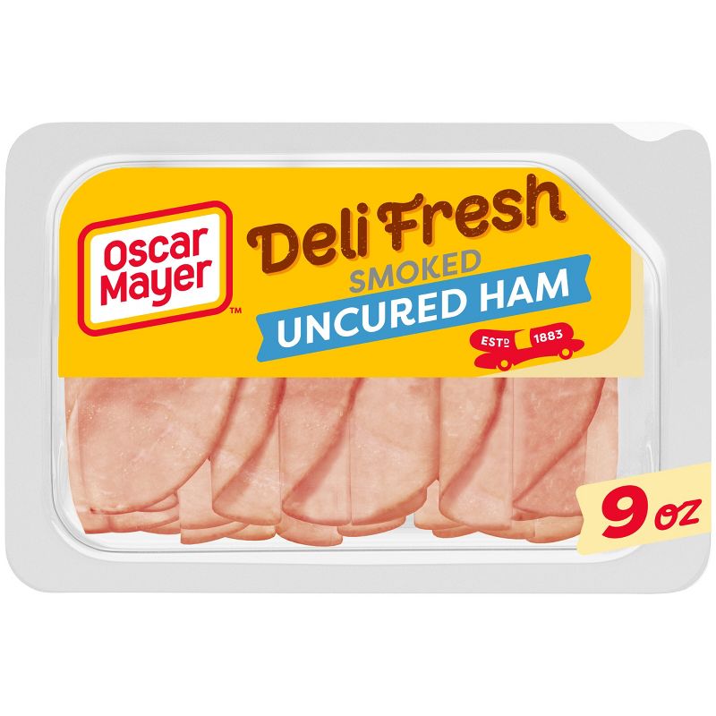 Oscar Mayer Deli Fresh Smoked Uncured Ham Sliced Lunch Meat - 9oz, 1 of 11