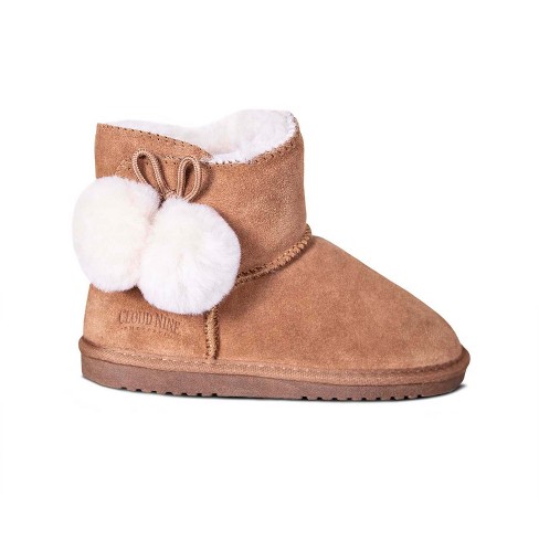 Cloud Nine Sheepskin Kid s Sheepskin Pom Pom Boot Target