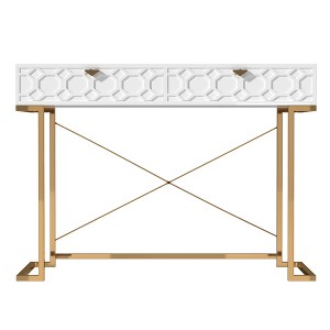 CLIHOME 42-in Modern/Contemporary Console Table, Writing Desk with 2 Drawers - 1 of 4
