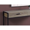 NicBex Narrow Console Table with 2 Large Storage Drawers,Minimalist Entryway Table with Black Metal Handles,Modern Couch Table for Living Room,Taupe - 4 of 4