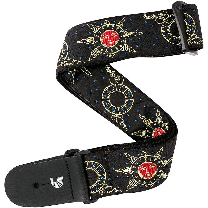 D'Addario 50 mm Nylon Guitar Strap, Sun and Moon Sun and Moon 2 in., 1 of 4