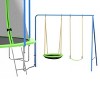 HFYee 12/14FT Mega Playground Trampoline Slide, Swings & Hoop Safety Combo for Ages 8+ High Capacity - 2 of 4