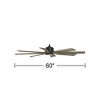 Possini Euro Design 60" Defender Farmhouse Rustic Indoor Outdoor Ceiling Fan 8 Blade LED Light Remote Control Matte Black Motor Bedroom Patio - 4 of 4