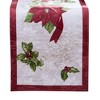 Clarette Poinsettia Holiday Fabric Table Runner - Multicolor - 14x70 - Elrene Home Fashions - 2 of 3