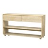 GlasFlength Console Table with Drawers and Shelves, Narrow Sofa Table for Living Room, Hallway and Kitchen, Brown, 58.3"*15.7"*31.5" - 4 of 4