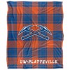 University Of Wisconsinplatteville Campus Plaid Spirit Silky Touch Super Soft Throw Blanket 50x60 - 2 of 4