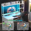 Aheaplus 47-55 inch Computer Desk with with 3 Drawers and Storage Shelves - 3 of 4
