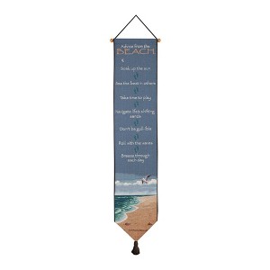 9 x 41 Inch Bell Pull Advice From the Beach Decorative Wall Hanging by Manual Woodworkers and Weavers - 1 of 3