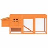 vidaXL Chicken Coop Hen House/Brown Pine Poultry Cage with Run, 80.3"x19.7"x33.1" / Rabbit and Small Animal Hutch - 4 of 4