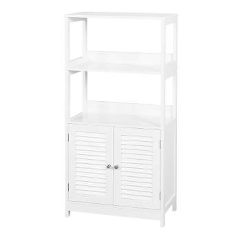 Organnice White Tall Bathroom Storage Cabinet