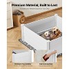 VEVOR Dogs Whelping Box, 48 x 48 x 18.1 inch, Plastic PVC Puppies Playpen with Height Adjustable Door and Washable Pee Pad, Milk White - 4 of 4