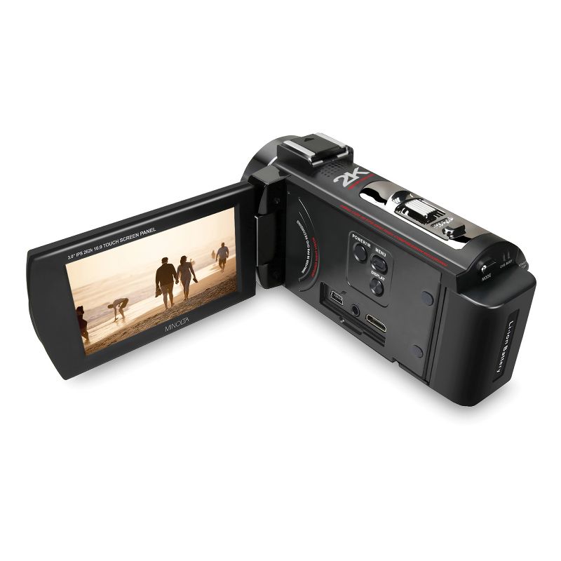 Minolta® MN2K10NV 2.7K Quad HD 16x Digital Zoom IR Night Vision Video Camcorder (Black), 3 of 8