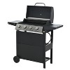 Cesicia Gas Grill, 4 Burner Barbecue Grill, Patio Garden Barbecue Grill with 2 Shelves, Lid, Wheels and Bottle Opener - 3 of 4