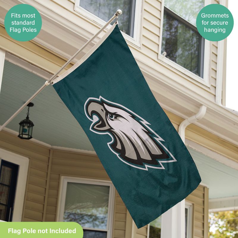 3'x5' Single Sided Flag w/ 2 Grommets, Philadelphia Eagles, 5 of 6