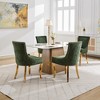 NicBex Vintage Neutrally Toned Thickened Dining Chairs with Bronze Nail Head,Modern Style Upholstered Accent Chairs for Living Room,Set of 2 - 4 of 4