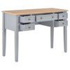 Writing Desk Gray MDF 43.1 in length, 17.7 in width, 30.5 in height - 4 of 4