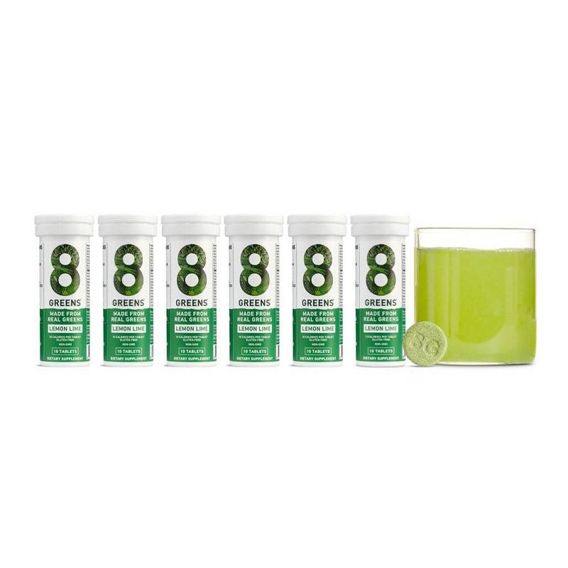 8Greens Effervescent Tablets Dietary Supplement - Lemon Lime, 1 of 9