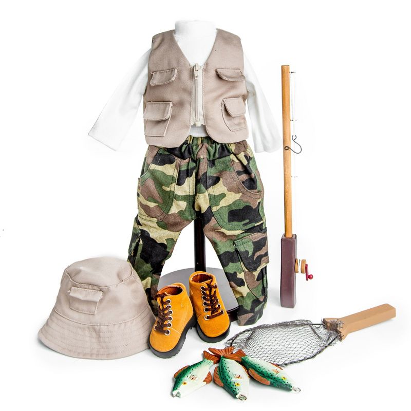 The Queen's Treasures 11 Piece Fishing Adventure Outfit for 18 Inch Dolls, 1 of 9