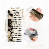 Unique Bargains Acetate Wide Comb for Curly Wet Hair Beige Brown Black 4.61"x1.97" 2 Pcs - 4 of 4