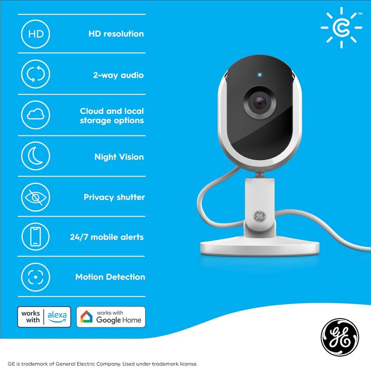 GE CYNC Smart Indoor Security Camera, 2 of 7