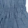 Hope & Henry Girls'  Sleeveless Smocked Waist Chambray Romper, Toddler - 2 of 4