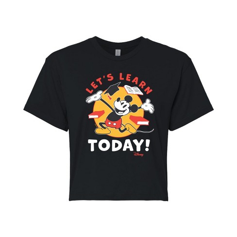 Women's - Disney - Lets Learn Today Cropped Graphic T-Shirt - image 1 of 4