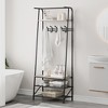 Coucheta Coat Rack Shoe Bench,4-In-1 Hall Tree with Coat Rack, Shoe Storage & Industrial Steel Frame, Wood Look, Multiple Sizes & Colors for Entryway - 4 of 4