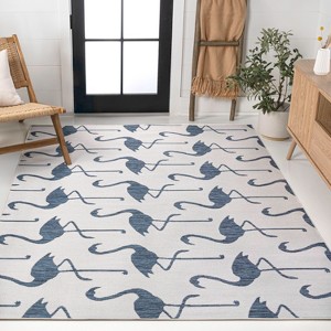 JONATHAN Y Liana Casual Coastal Flamingos Two-Tone Indoor/Outdoor Area Rug - 1 of 4