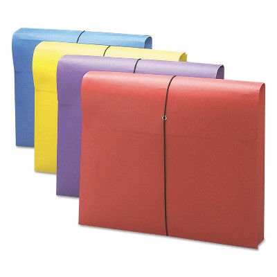 Smead 2" Exp Antimicrobial File Wallet Letter Four Colors 4/Pack 77291
