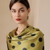 Anna-Kaci Women's Polka Dot Print Square Scarf with Soft Silky Fabric Lightweight Versatile Neck Accessory - 3 of 4