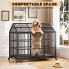 52 Inch Dog Crate with Double Door - 360° Lockable Wheels, Removable Tray, Easy to Assemble, Indoor Dog Cage for Small Medium Large Dogs - 2 of 4