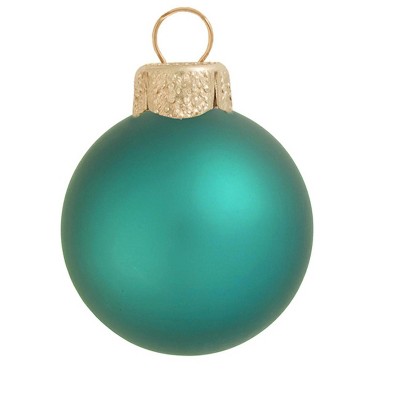 Northlight 12ct Matte Glass Ball Christmas Ornament Set 2.75" - Teal Green