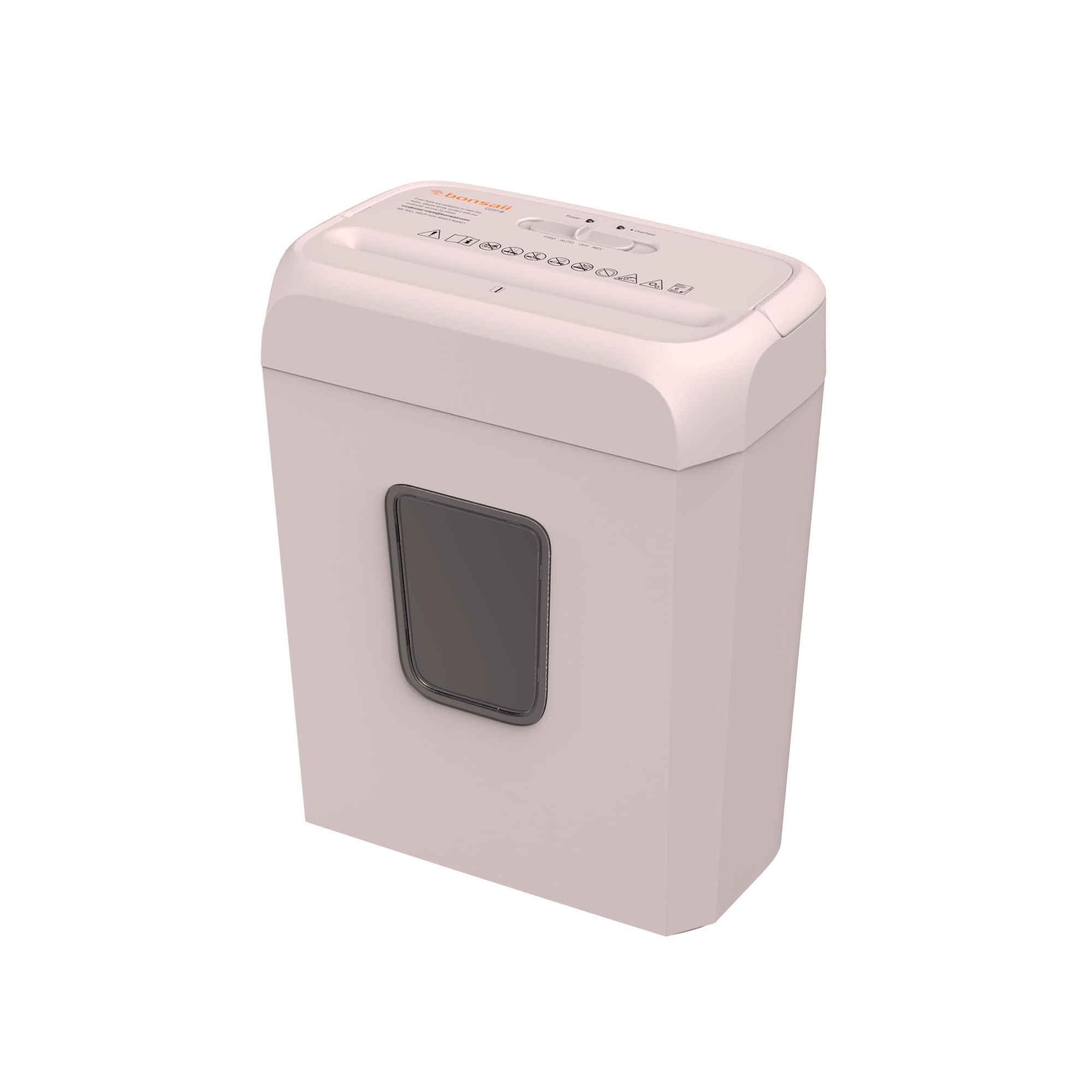 Bonsaii 6-Sheet Crosscut Paper Shredder for Home Use, Shreds Paper, Credit Cards, Staples, Clips, 3.4 Gal Wastebasket, Pink, with Handle