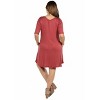 24seven Comfort Apparel Plus Size Knee Length Dress - 3 of 4
