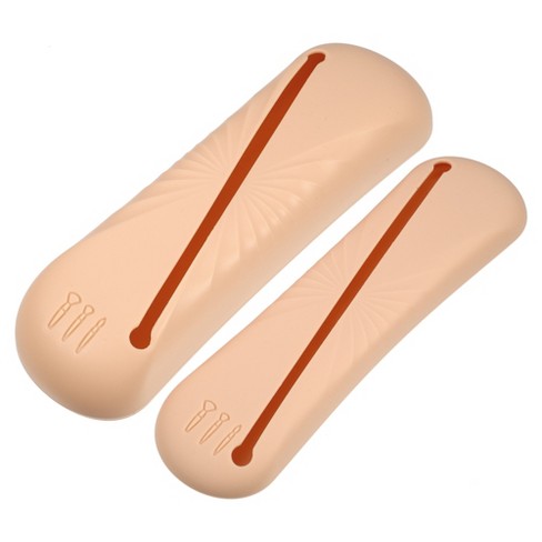 Unique Bargains Silicone Makeup Brush Bag Stand Up Travel Makeup Brush  Holder Portable Makeup Brush Pouch Cosmetic Khaki 