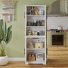 Karl Home 66.9in.H White Display Cabinet Storage Cabinet with 5 Tier 5 Door Modern Style - 2 of 4