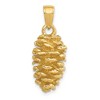 Black Bow Jewelry 14k Yellow Gold 3D Polished Pinecone Pendant - 3 of 4