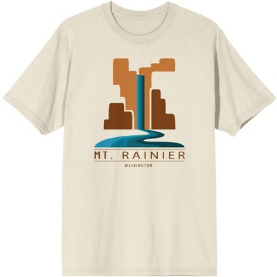 Adventure Society Mt. Rainier Men’s Natural T-Shirt-Small