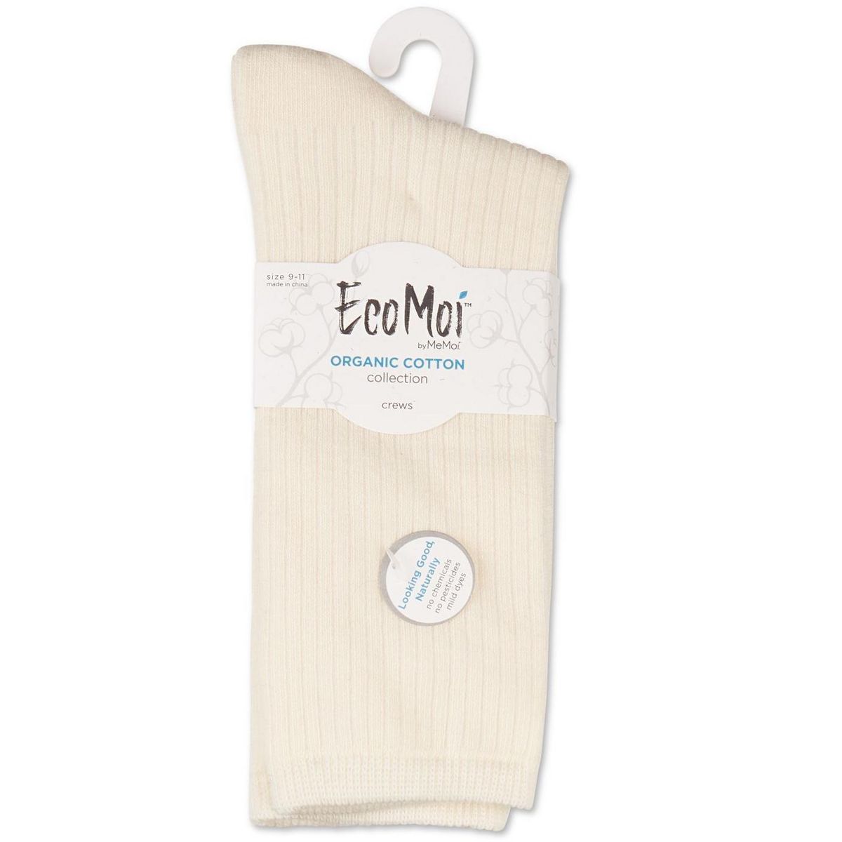 Memoi Women's Organic Cotton Flat Knit Breathable Crew Sock - thumbnail 9