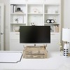 Blu Monaco Gold Monitor Stand with Drawer - Computer Monitor Riser with Storage - Laptop Stand for Desk with Storage - 3 of 4