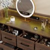 8 Drawer Dresser for Bedroom with LED Lights & Charging Station, Modern Chest of Drawers with Open Storage, TV Stand for Living Room - 4 of 4