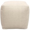 Moti Remi Pouf in Handwoven Contemporary Ivory Wool - 2 of 3