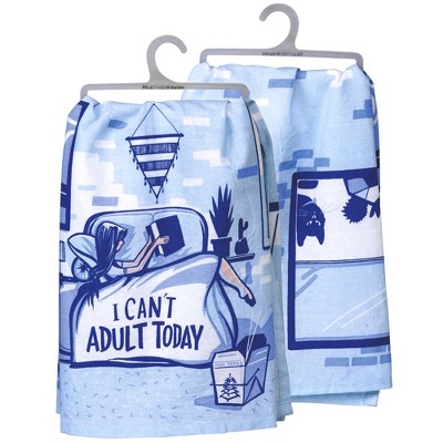 Decorative Towel 28.0" I Can't Adult Today Dish Towels Kitchen  -  Kitchen Towel