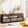 Tangkula TV Stand for TVs up to 65" w/ Power Outlets USB Charging Open Shelf - 3 of 4