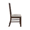 Simple Relax Set of 2 Upholstered Side Chairs in Rustic Brown and Gray - 4 of 4